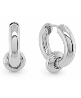 And Now This - Ring Hinge Hoop Earrings Silver