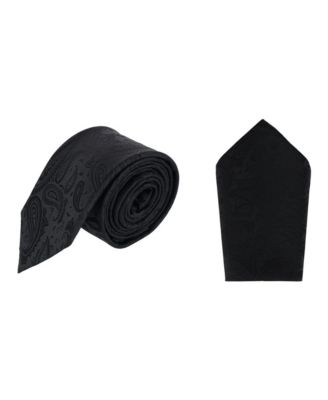 Men's Banbury Tone on Tone Paisley Silk Necktie and Pocket Square Set