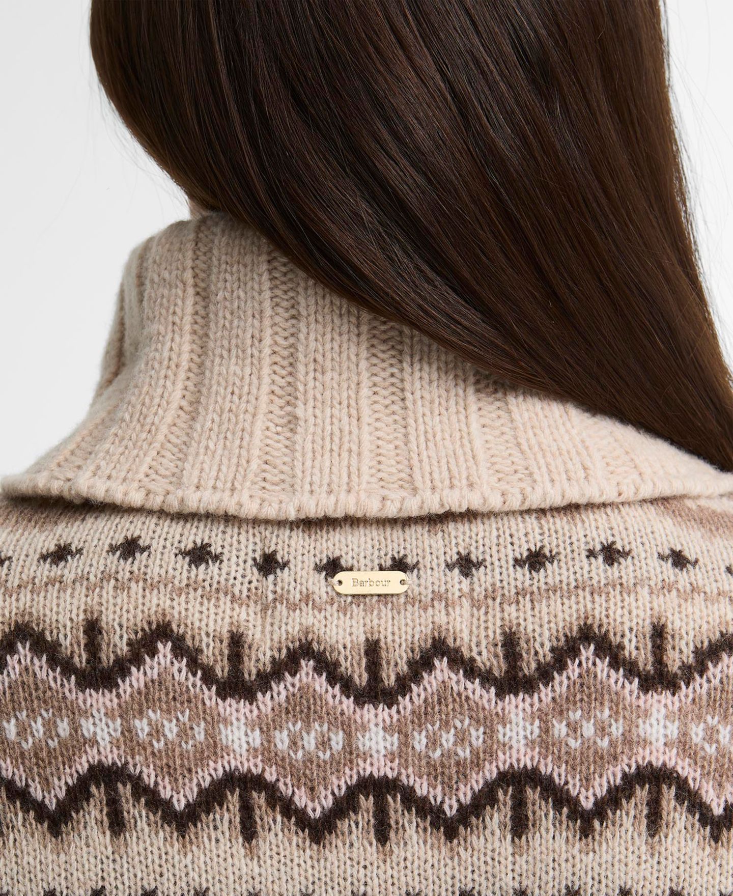 Женский свитер Barbour Helen Knit Fair Isle Turtleneck Wool-Blend, цвет: Берёзовый разноцветный — фото 5