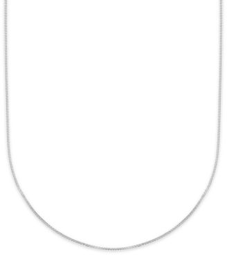 Macy's Diamond-Cut Box Chain 22" Necklace in 10k White Gold