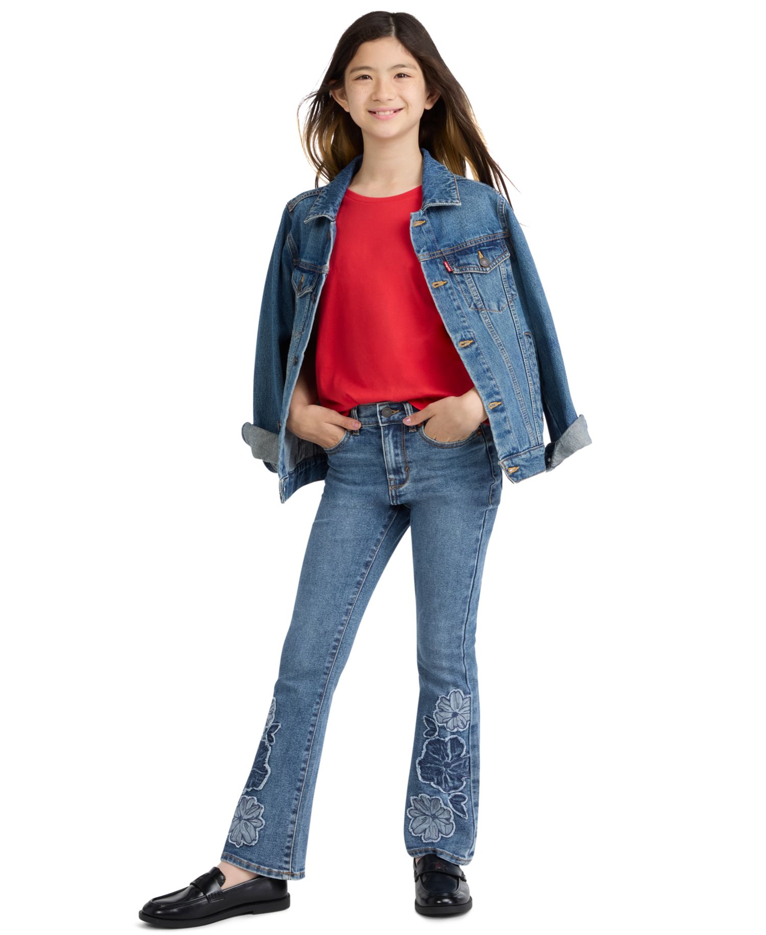 Girls' 7-16 726™ Frayed Flowers Flare Jeans