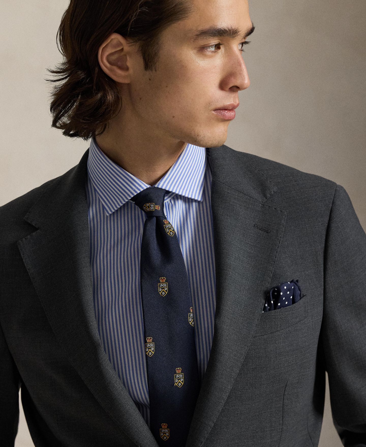 Мужской пиджак Polo Ralph Lauren Polo Modern-Fit Wool-Blend Suit, цвет: Угольный — фото 3