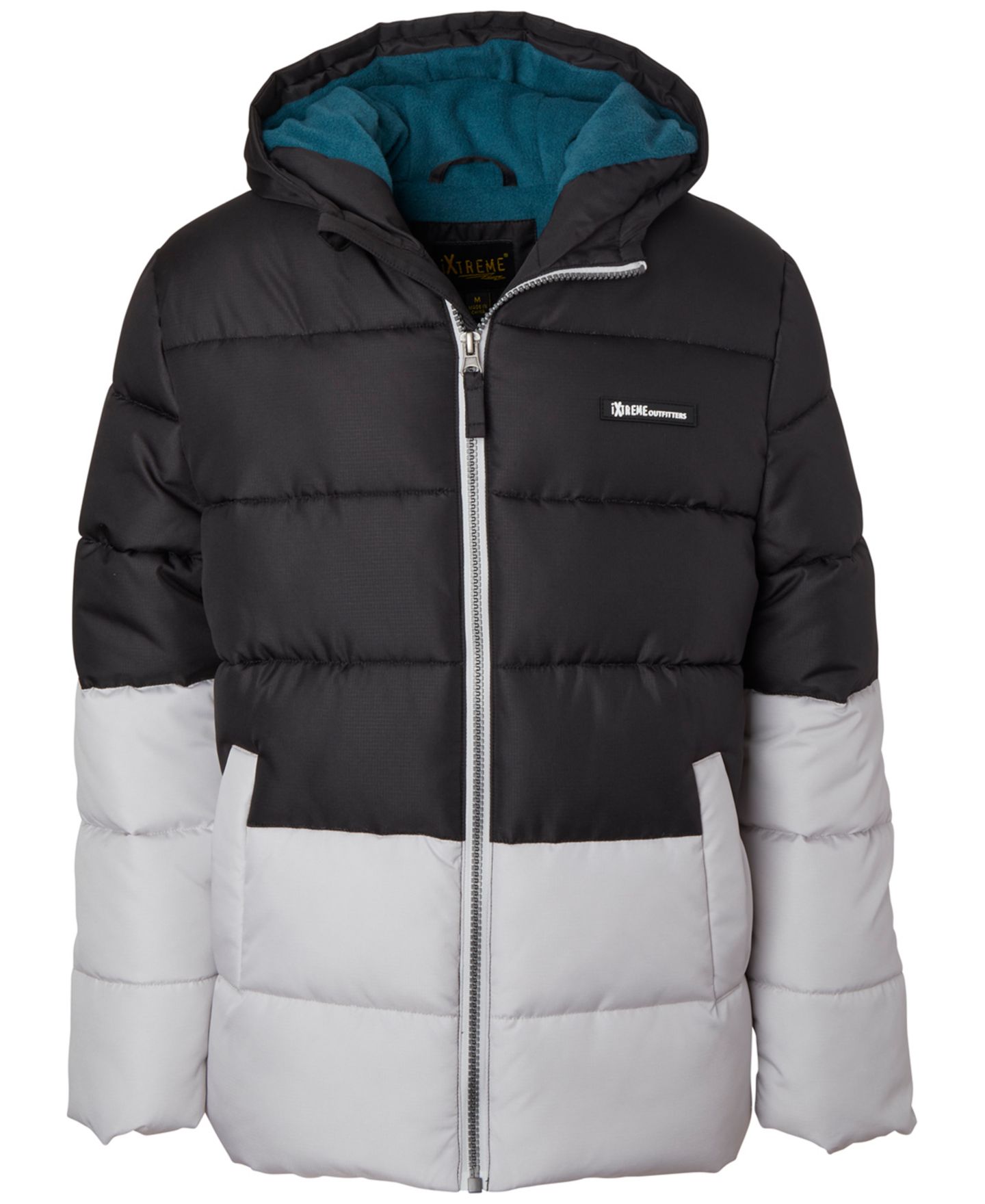 Куртки Ixtreme Ripstop Color-Block Puffer Jacket with Hat, 2-Piece Set для мальчиков, цвет: Чёрный — фото 5