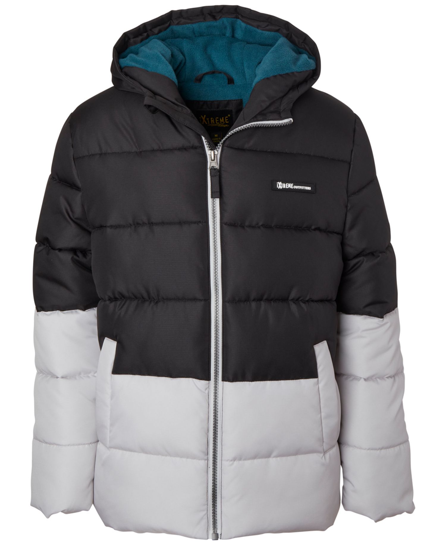 Boys' 6-20 Ripstop Color-Block Puffer Jacket with Hat, 2-Piece Set
