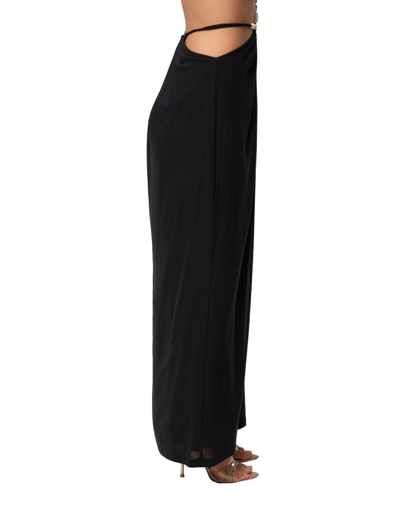 Женская юбка JLUXLABEL Hera Draped Maxi, цвет: Чёрный — фото 7