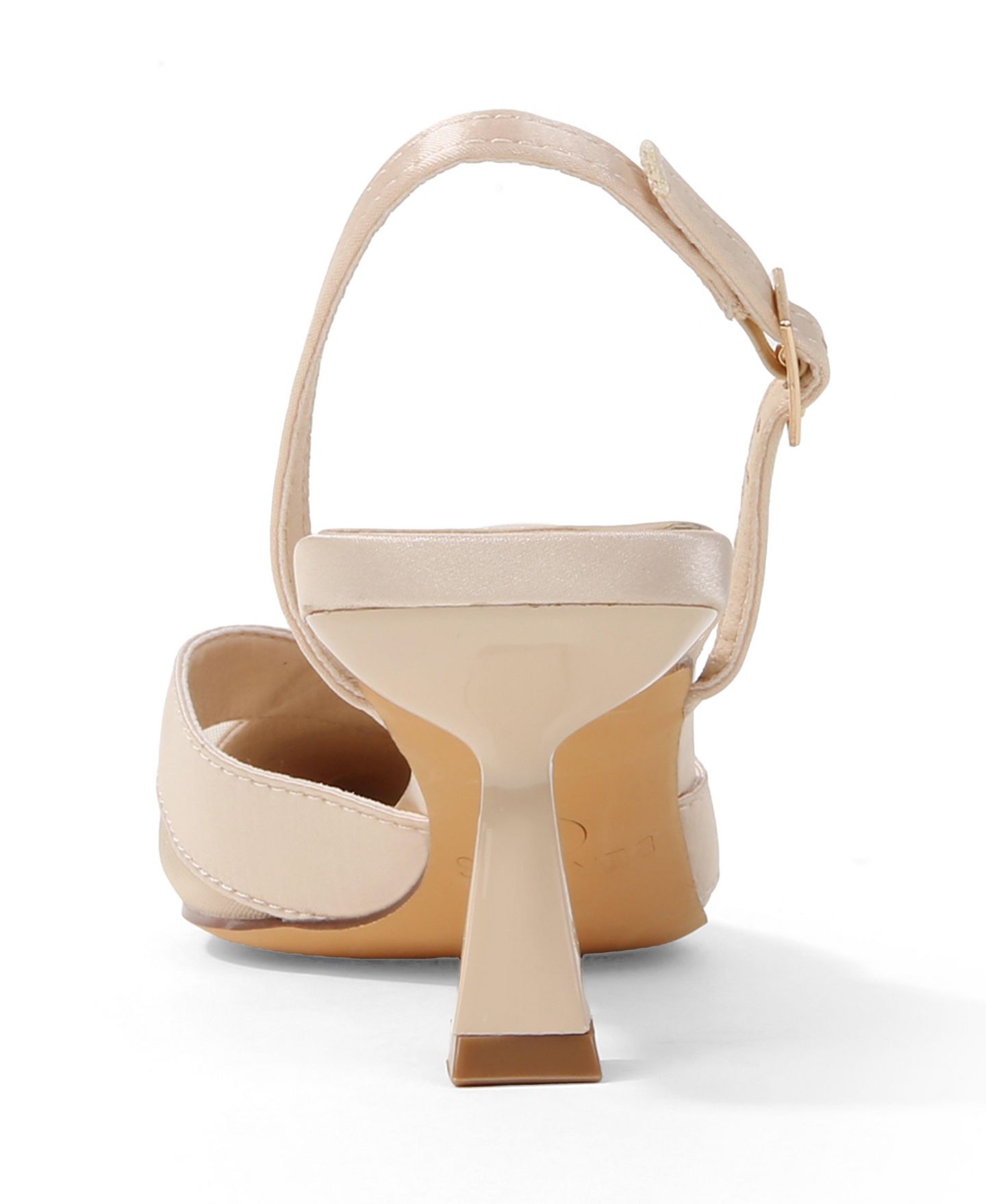Женские туфли BERNESS Hailee Mesh and Satin Special Occasion Slingback Pumps, цвет: Бежевый — фото 3