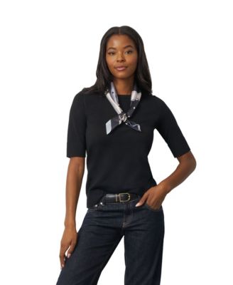 Women's Elbow Sleeve Crewneck Sweater