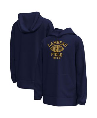 Big Boys and Girls Navy Notre Dame Fighting Irish 2026 Shamrock Series Arch Field Sign Fleece Hoodie