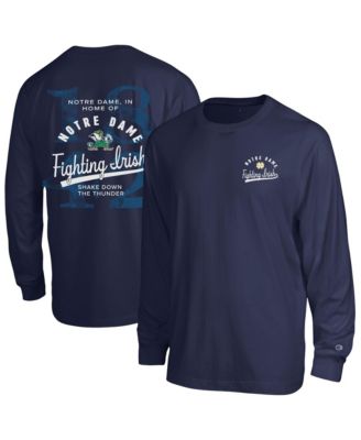 Men's Navy Notre Dame Fighting Irish Laminated All-Star Long Sleeve T-Shirt