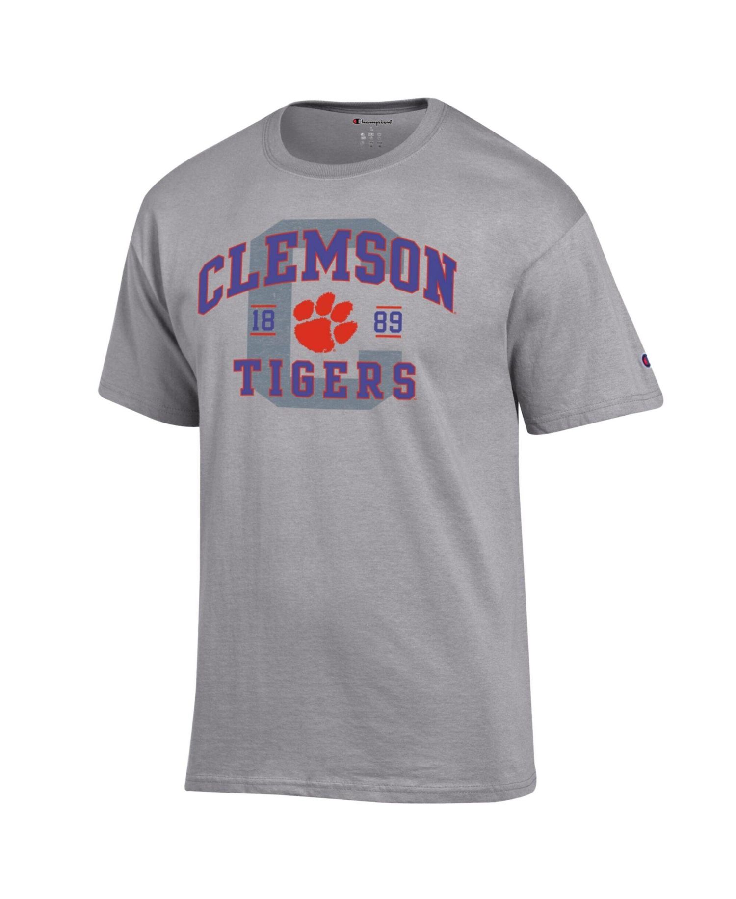 Men's Heather Gray Clemson Tigers Varsity T-Shirt