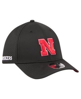 Men's Black Nebraska Huskers 39THIRTY M-Crown Flex Fit Hat