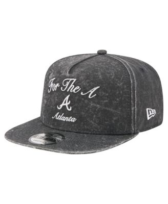 Men's Black Atlanta Braves City Slogan A-Frame 9FIFTY Snapback Hat