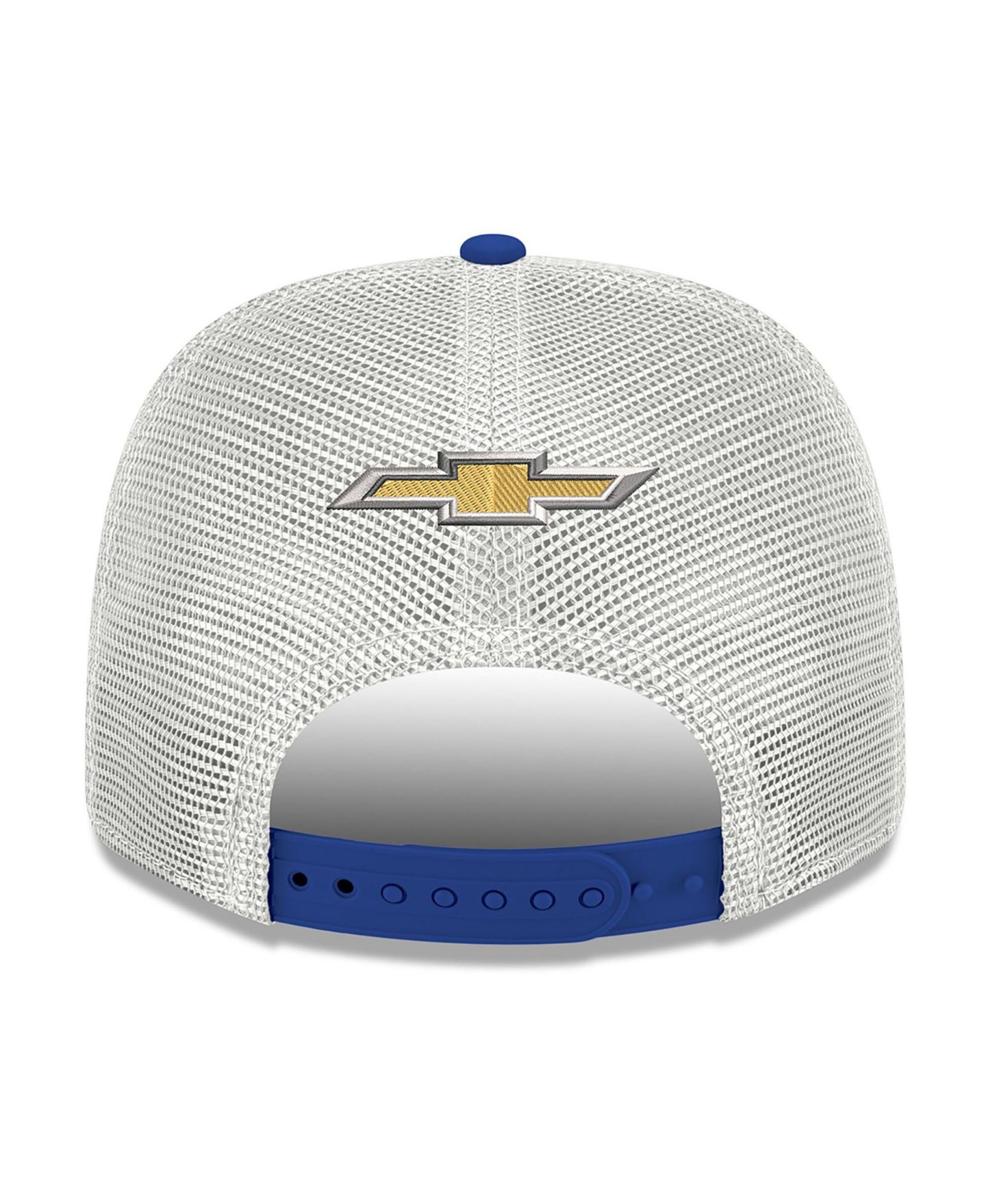 Мужская кепка New Era Blue/White Chase Elliott 2026 Napa 9SEVENTY Adjustable Trucker Hat — фото 2