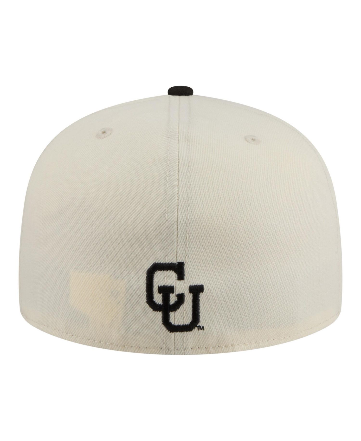 Men's Cream/Black Colorado Buffaloes Two-Tone Script 59FIFTY Fitted Hat