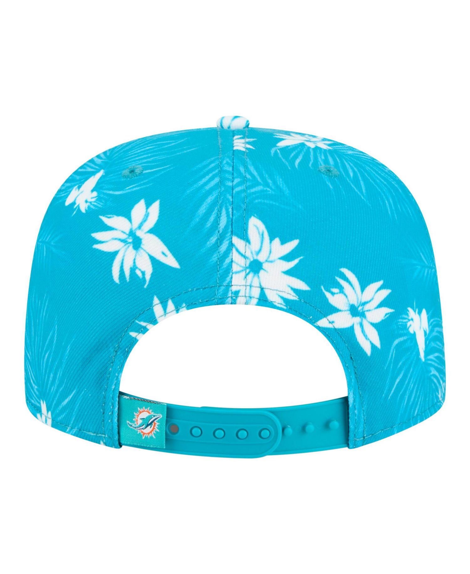 Men's Aqua Miami Dolphins Palm Print A-Frame 9FIFTY Snapback Hat
