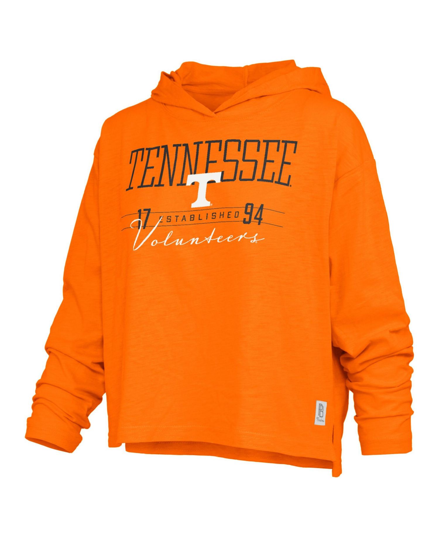 Women's Tennessee Orange Tennessee Volunteers Castillo Slub Waist Length Long Sleeve Hooded T-Shirt