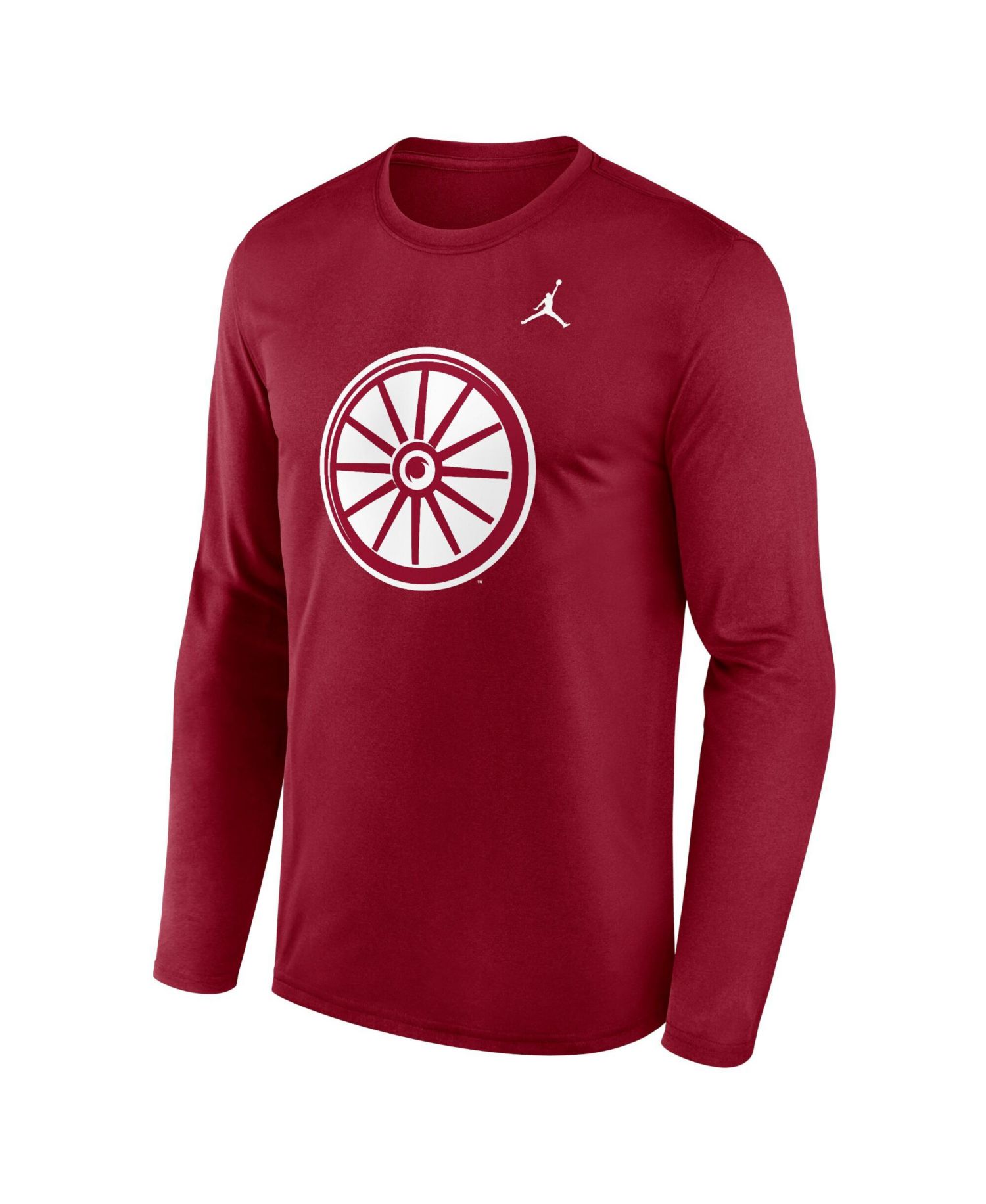 Men's Crimson Oklahoma Sooners Primetime Alternate Logo Legend Performance Long Sleeve T-Shirt