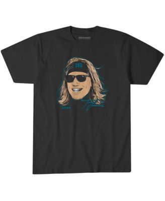 Men's and Women's Trevor Lawrence Charcoal Jacksonville Jaguars Steezy Trev Graphic T-Shirt