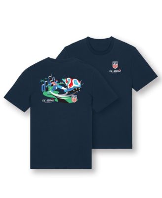 Men's and Women's Navy USMNT 2026 Host City U.S. Soccer x Los Angeles Script T-Shirt