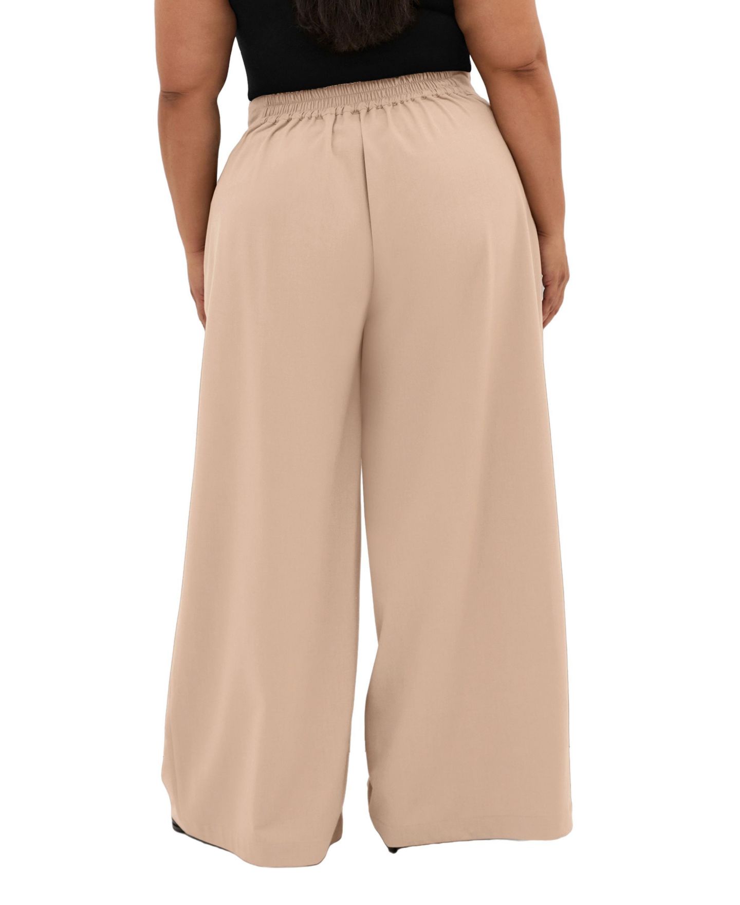 Женские брюки CITY CHIC Plus Size Abbigail Wide Leg Pant, цвет: Серо-коричневый меланжевый — фото 2
