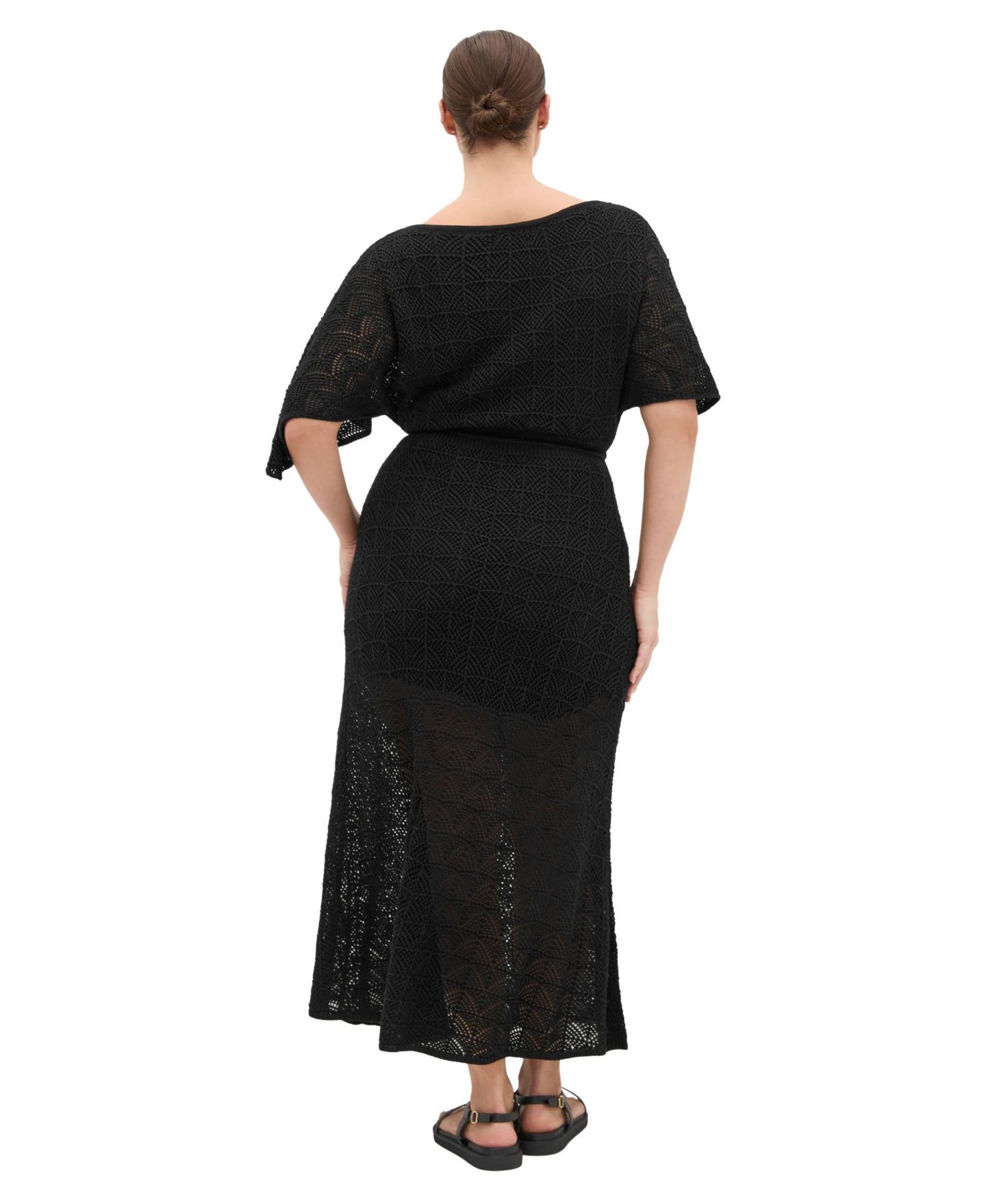 Женское платье CITY CHIC Plus Size Cassie Crochet Knit, цвет: Чёрный — фото 2
