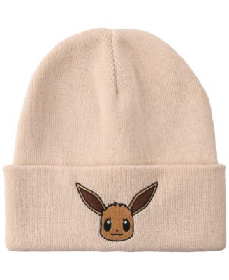 Women's Rib Knit, Embroidered Eevee On Cuff Beanie