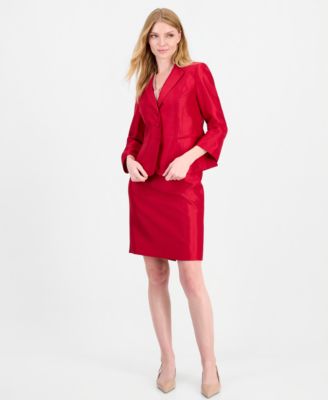 Women's Classic Fit Bell-Sleeve Pencil Jacket and Skirt, 2-Piece Set