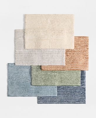 Pinstripe Cotton Bath Mat Collection