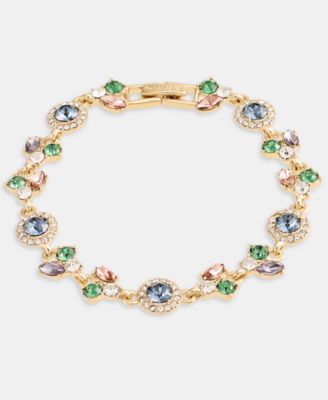 Crystal Multi-Stone Pear Statement Flex Bracelet 
