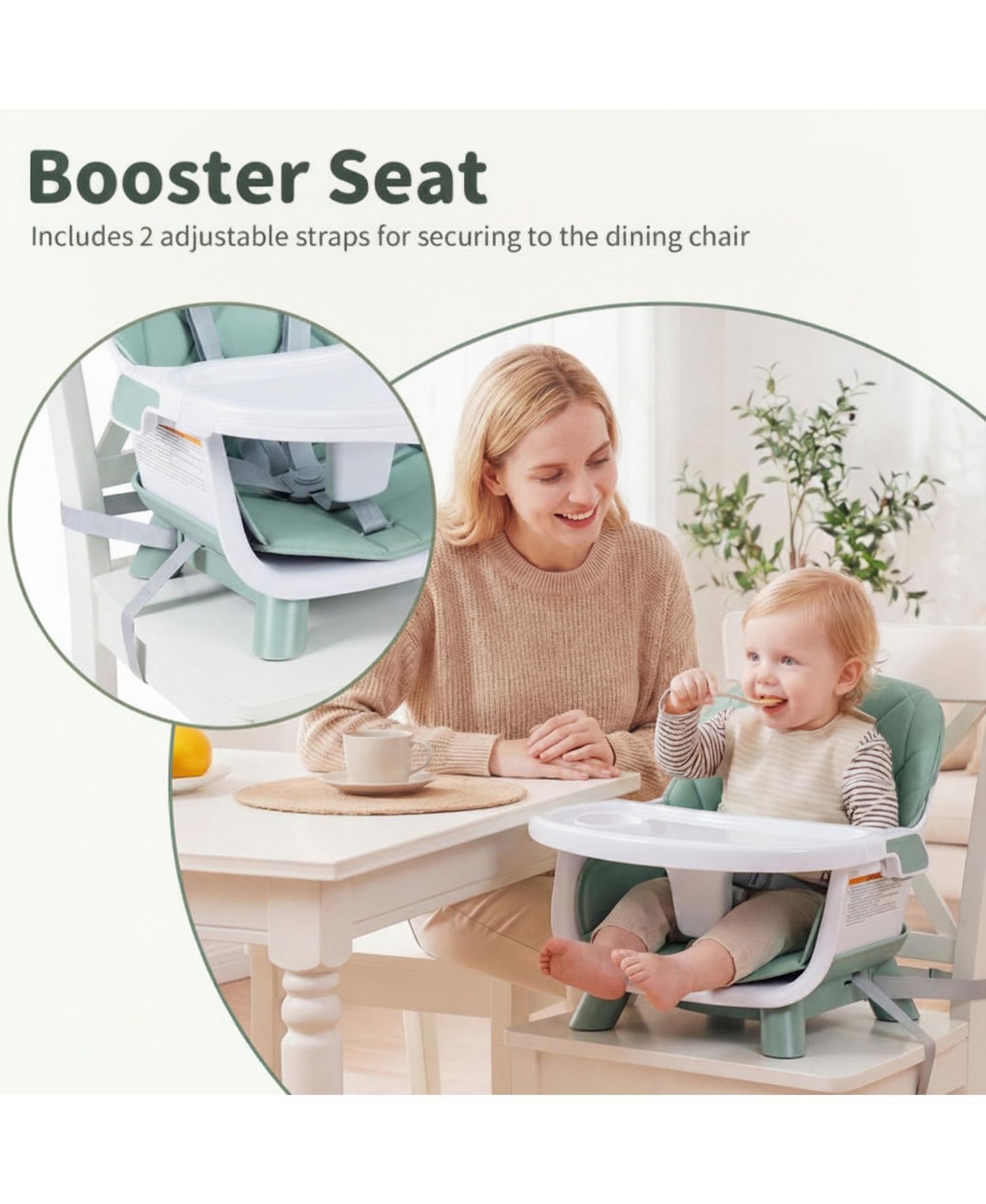 9-in-1 Convertible Baby High Chair with Adjustable Double Tray