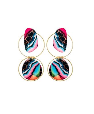 Soleil Wire Dangle Statement Earrings