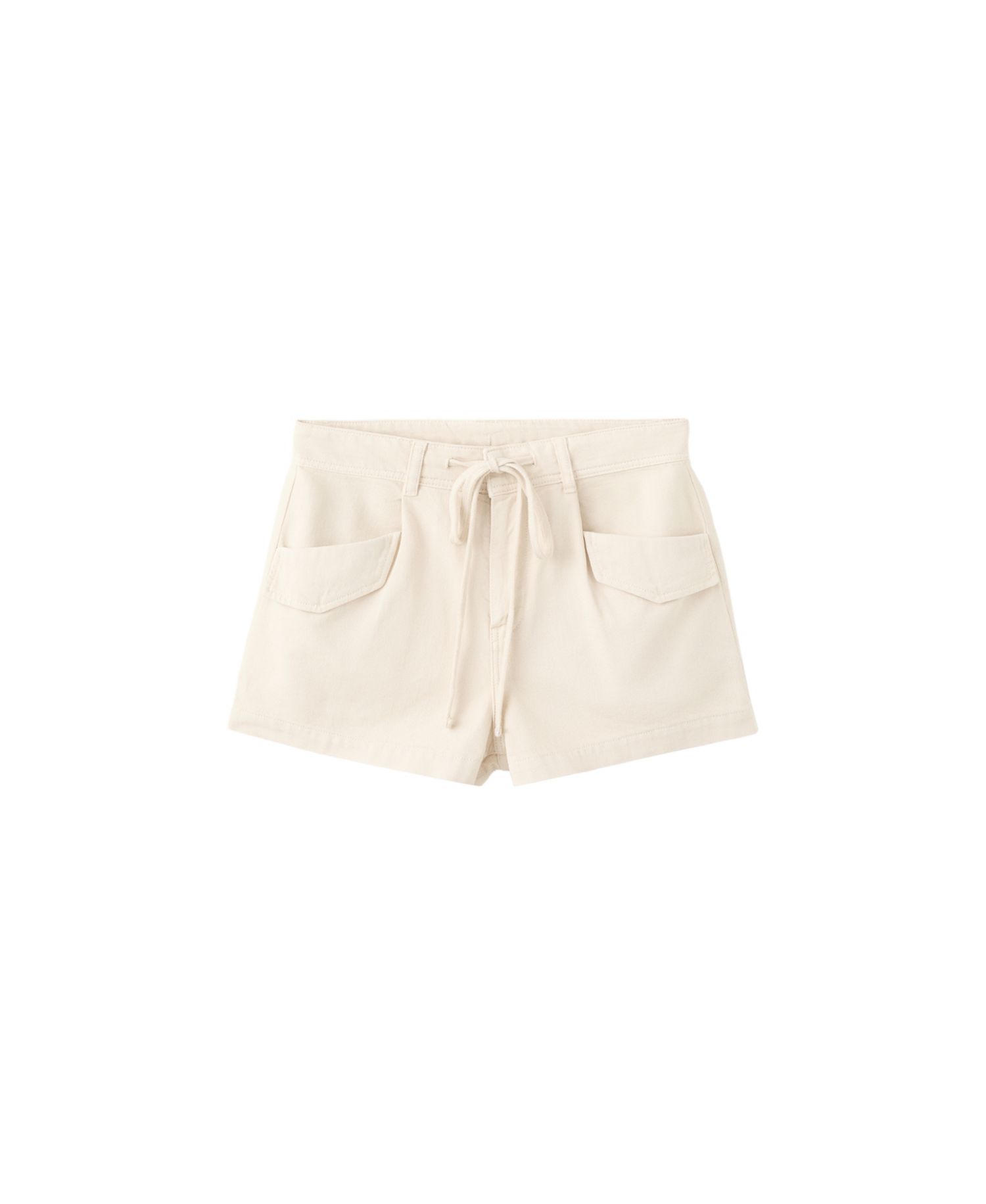 Women's Mid-Rise Flap Pockets Denim Shorts, 2.36" Inseam