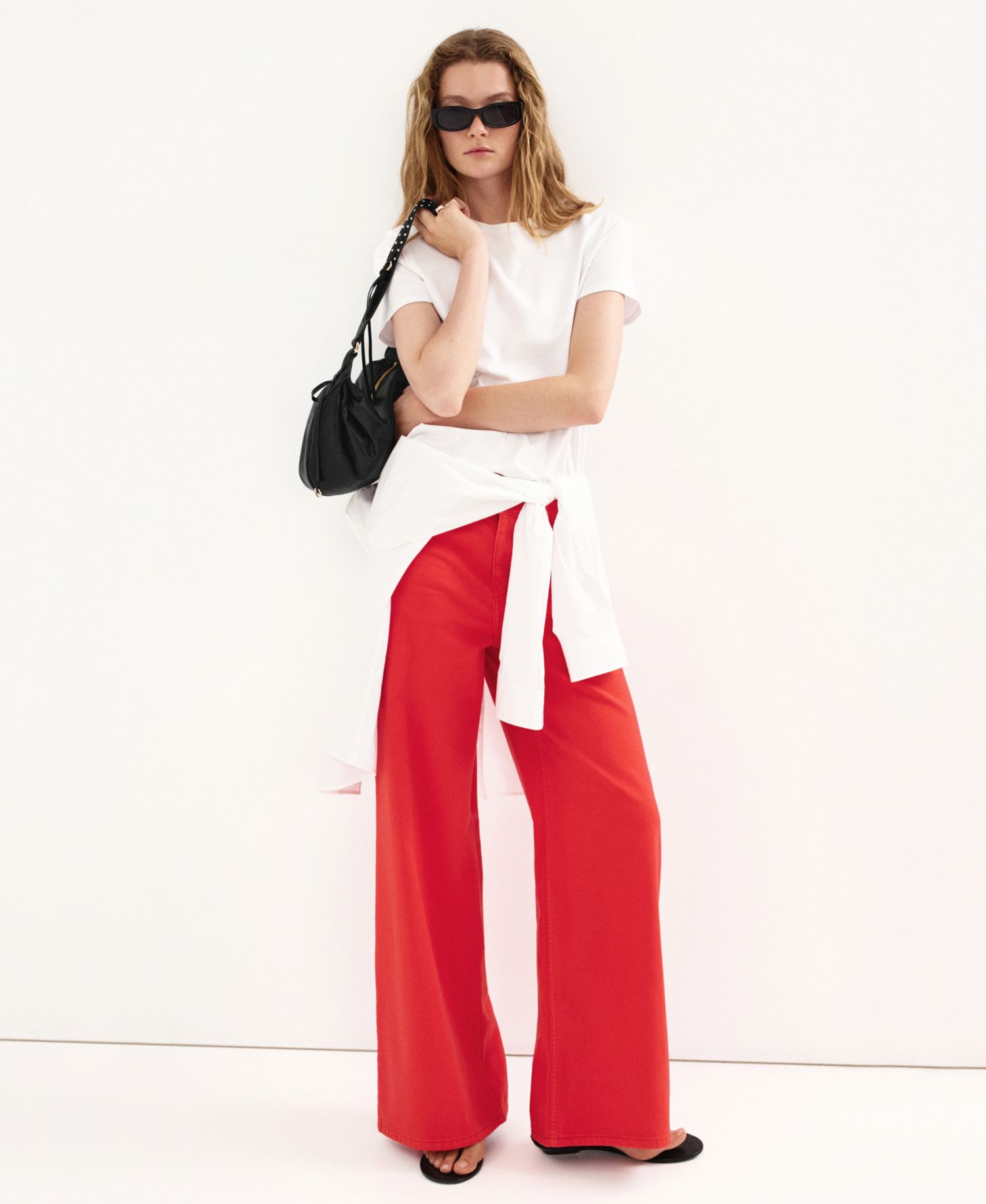Women's Low-Rise Wide-Leg Colored Jeans, 32.09" Inseam