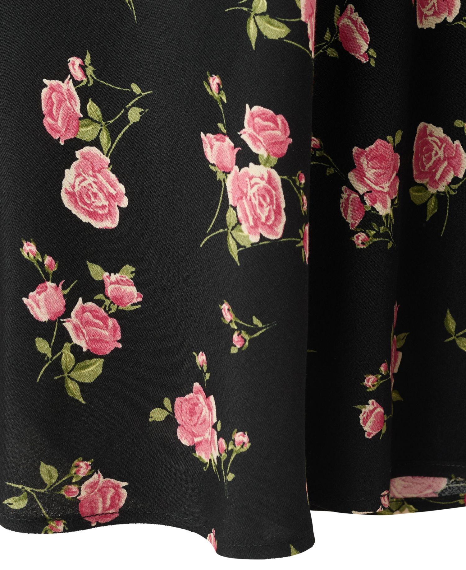 Women's Short-Sleeve V-Neck Floral-Print Midi Dress