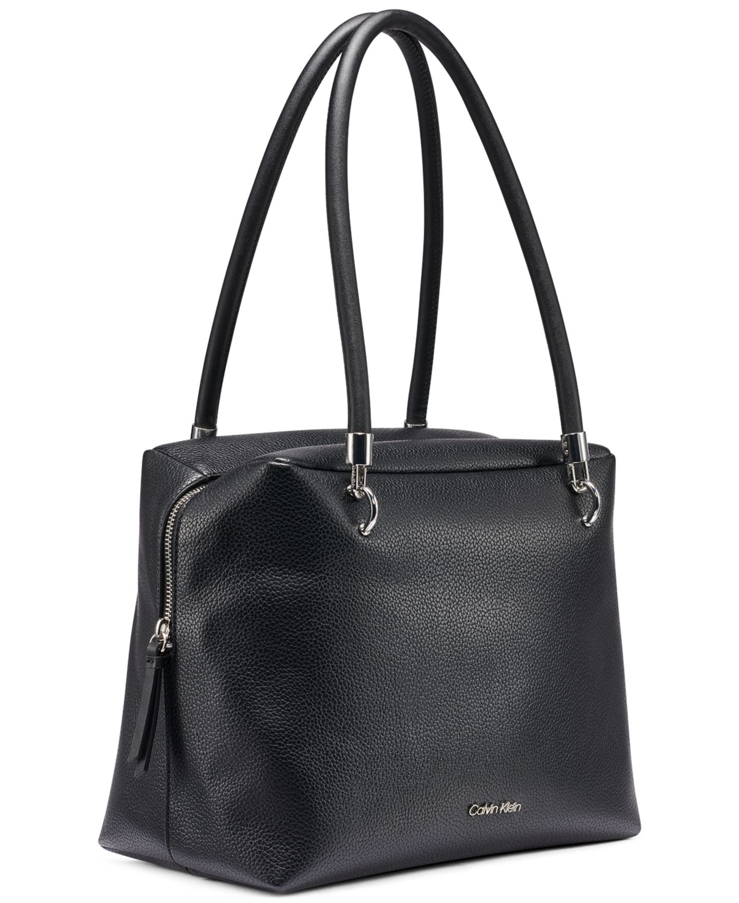 Женская сумка Calvin Klein Waverly Zip-Top Extra-Large Camera Handbag, цвет: Чёрный / Серебряный — фото 3