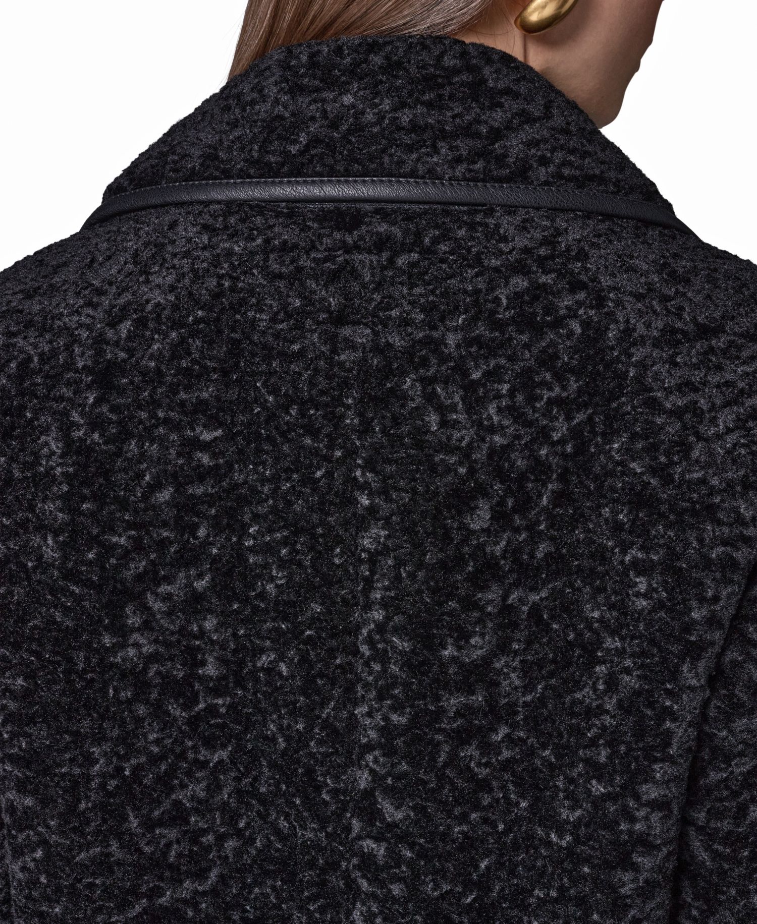 Women's Textured Faux Fur Coat