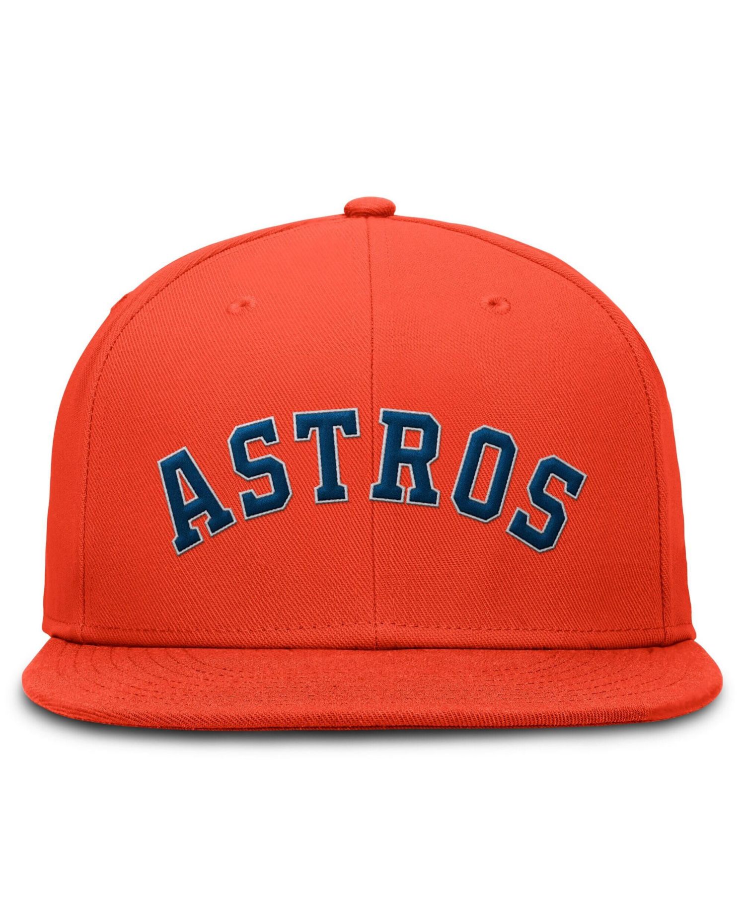 Men's Orange Houston Astros Wordmark Dri-FIT Round Bill True Fitted Hat