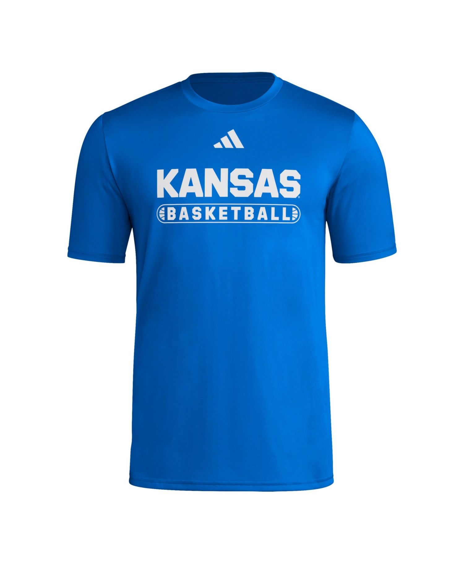 Men's Royal Kansas Jayhawks Locker On-Court Basketball Pre-Game T-Shirt