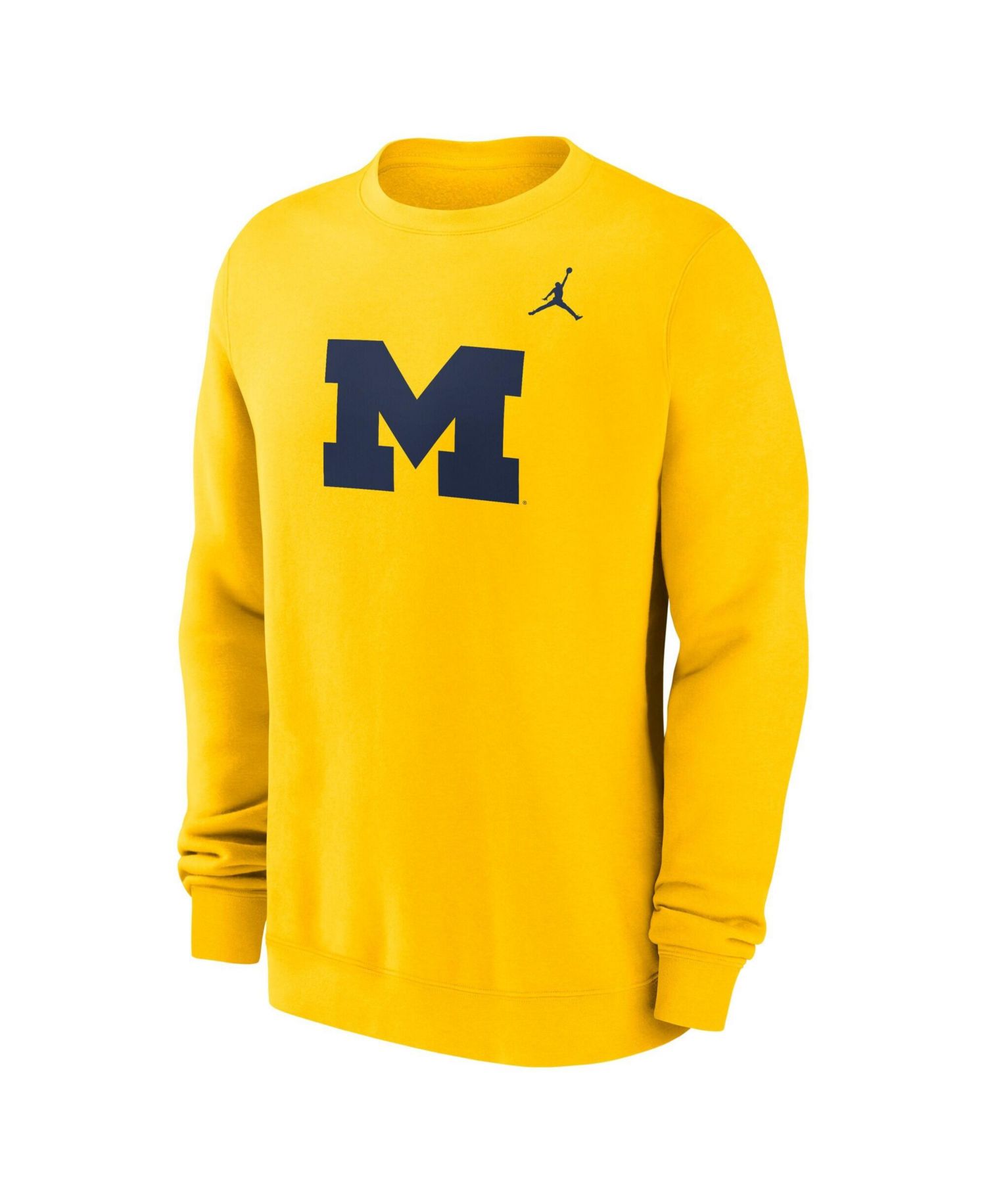 Men's Maize Michigan Wolverines Primetime Fleece Pullover Sweatshirt