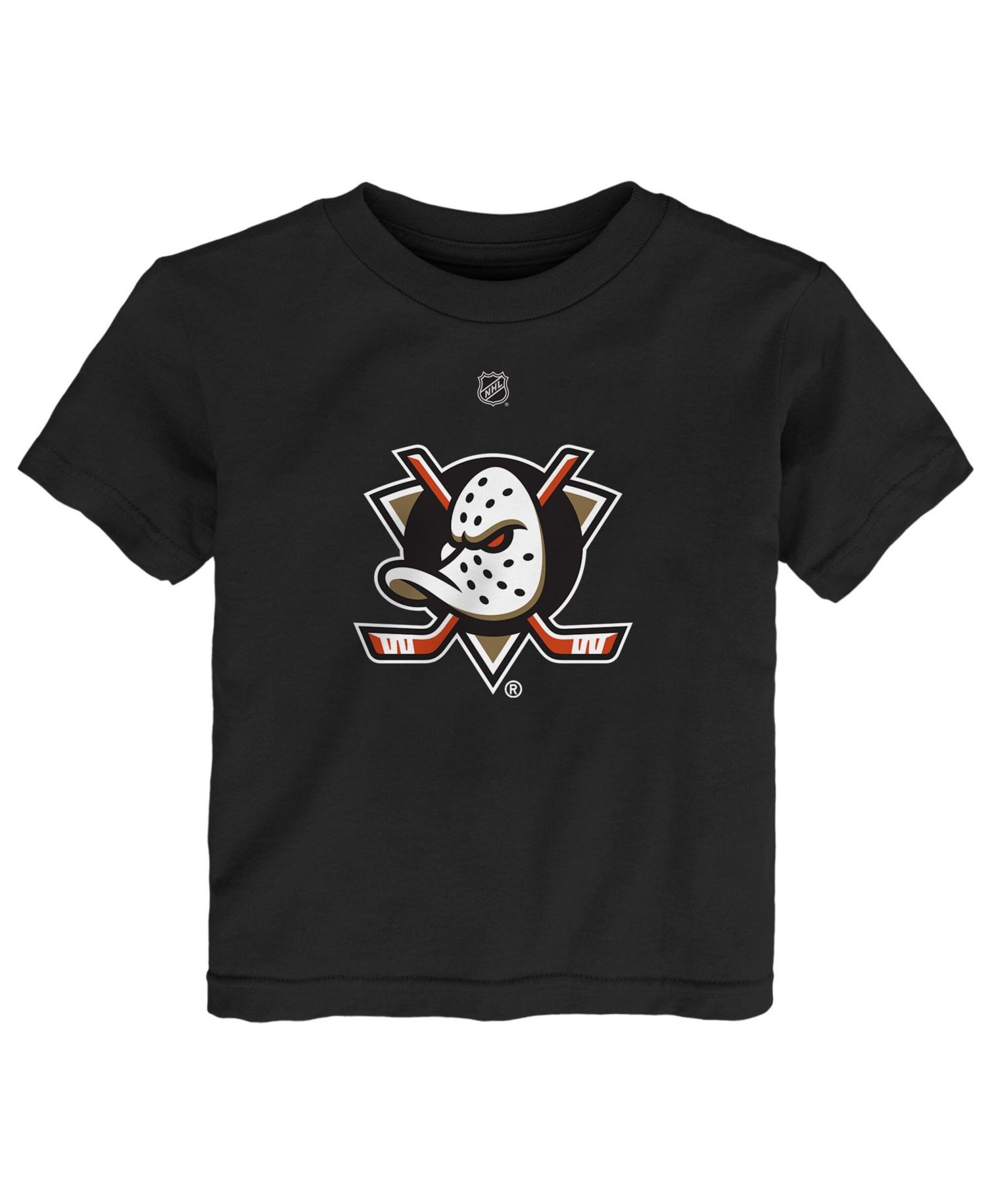 Baby Boys and Girls Black Anaheim Ducks Primary Logo T-Shirt