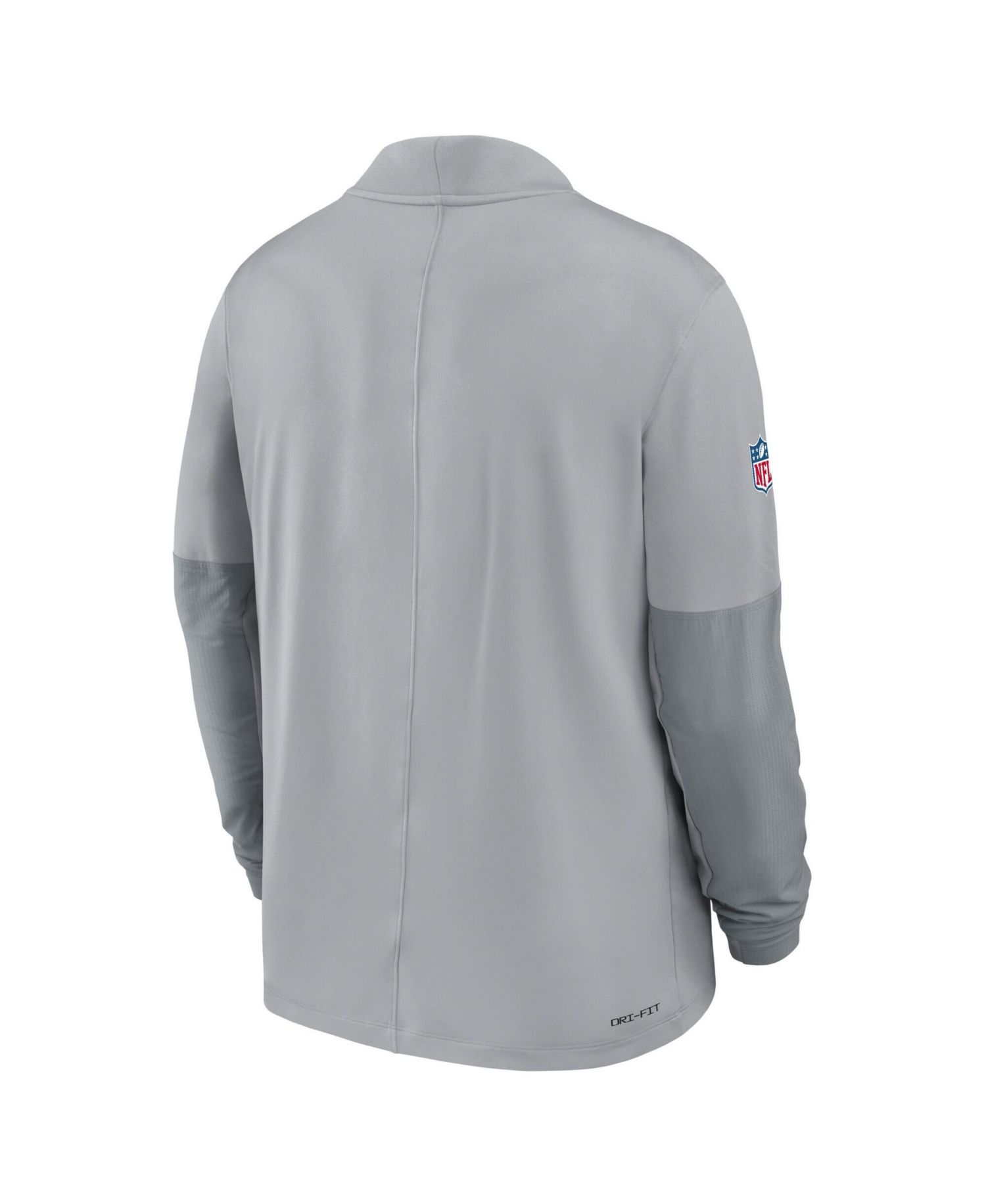 Men's Gray Detroit Lions Sideline Dri-FIT Half-Zip Pullover Jacket