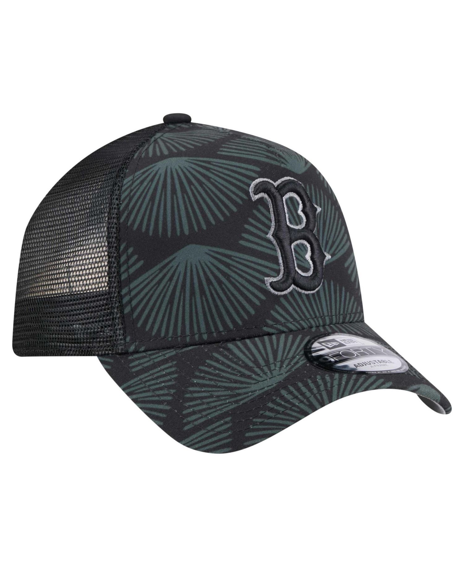 Men's Black Boston Red Sox 9FORTY A-Frame Trucker Adjustable Hat