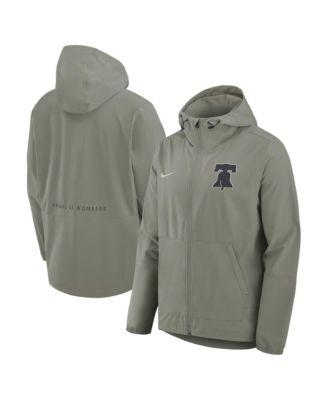 Men's Olive Philadelphia Phillies Unlimited Packable Full-Zip Hooded Jacket
