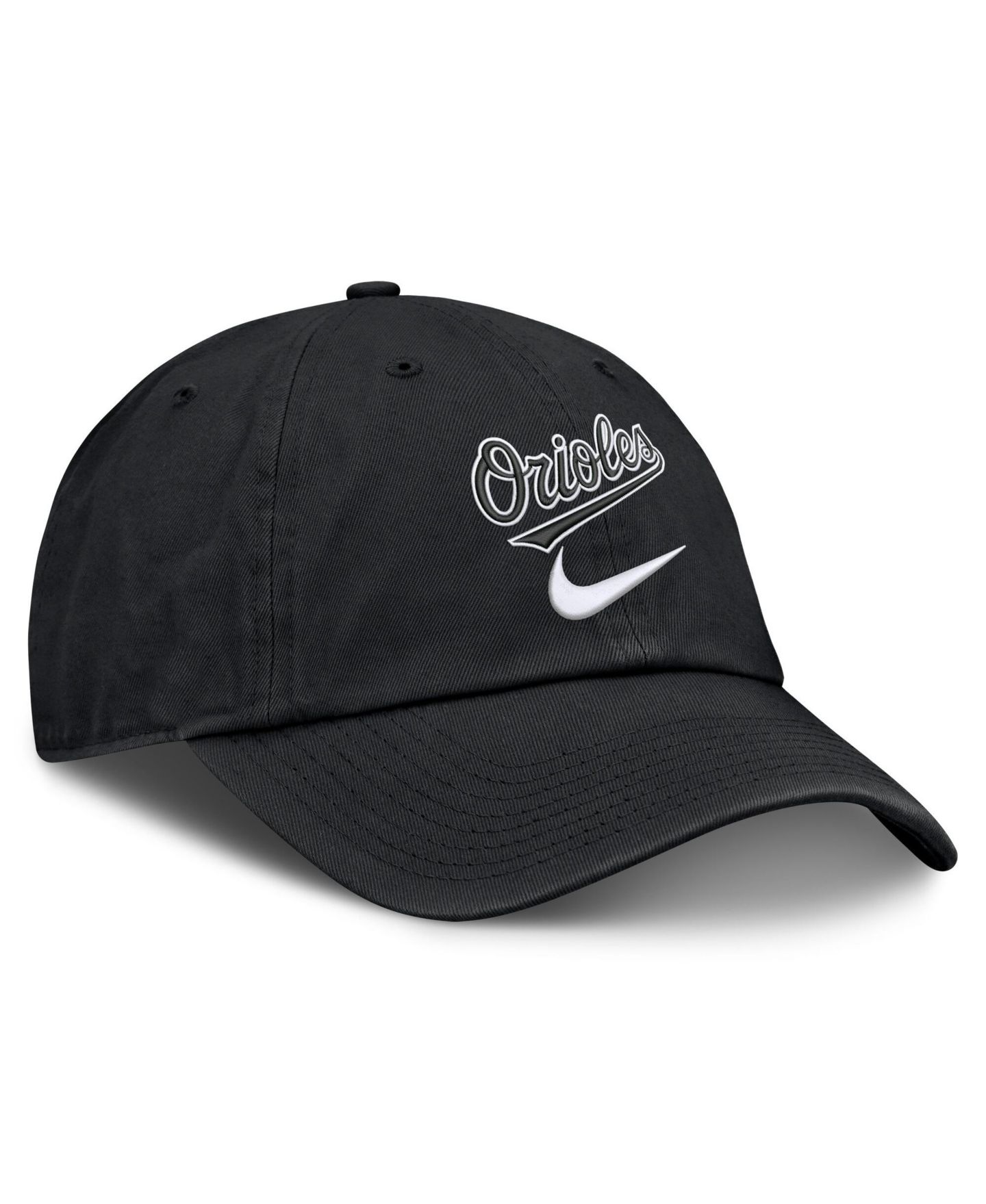 Мужская кепка Nike Black Baltimore Orioles Primetime Club Adjustable Hat — фото 3