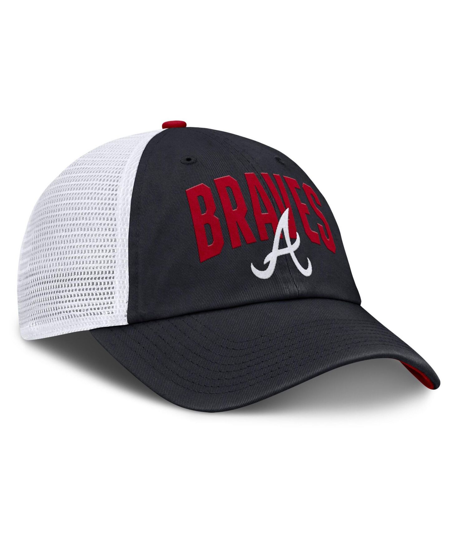 Мужская кепка Nike Navy Atlanta Braves Primetime Club Adjustable Trucker Hat — фото 3