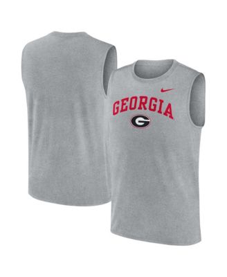 Men's Heather Gray Georgia Bulldogs Primetime Legend Arch Dri-FIT Muscle Tank Top