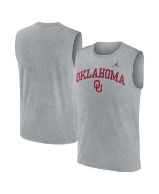Men's Heather Gray Oklahoma Sooners Primetime Legend Arch Dri-FIT Muscle Tank Top