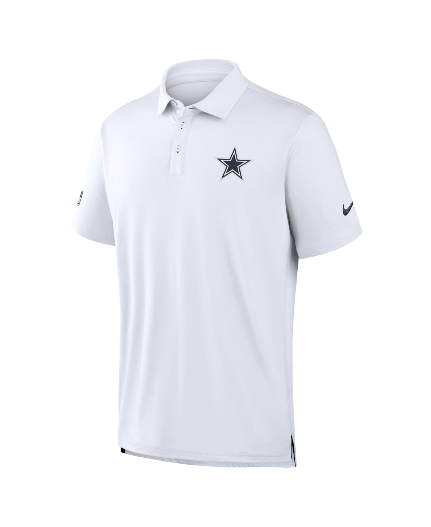 Men's White Dallas Cowboys Sideline Powerful Blocking Dri-FIT Tour Polo Shirt