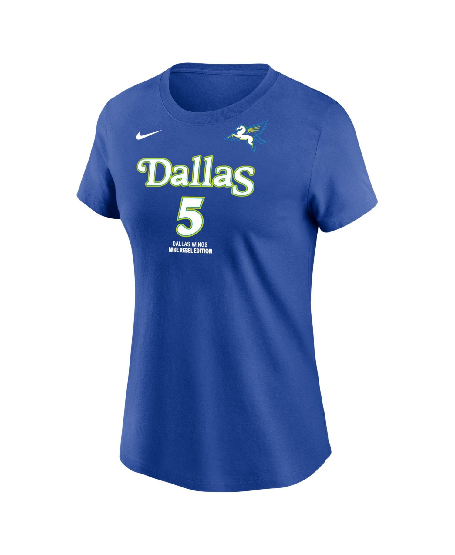 Women's Paige Bueckers Blue Dallas Wings Rebel Edition Name & Number T-Shirt