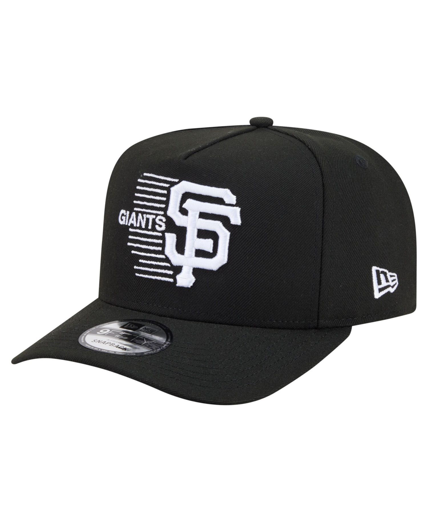 Men's Black San Francisco Giants Motion A-Frame 9FIFTY Snapback Hat